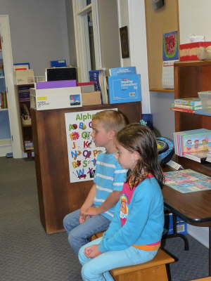 Students sitting quietly