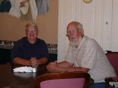 Grandparents and parents arrive for breakfast